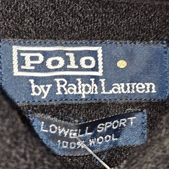 Vintage 1990's Polo by Ralph Lauren Blue Label Lowell Sport 100% Wool, Size L - Picture 8 of 9
